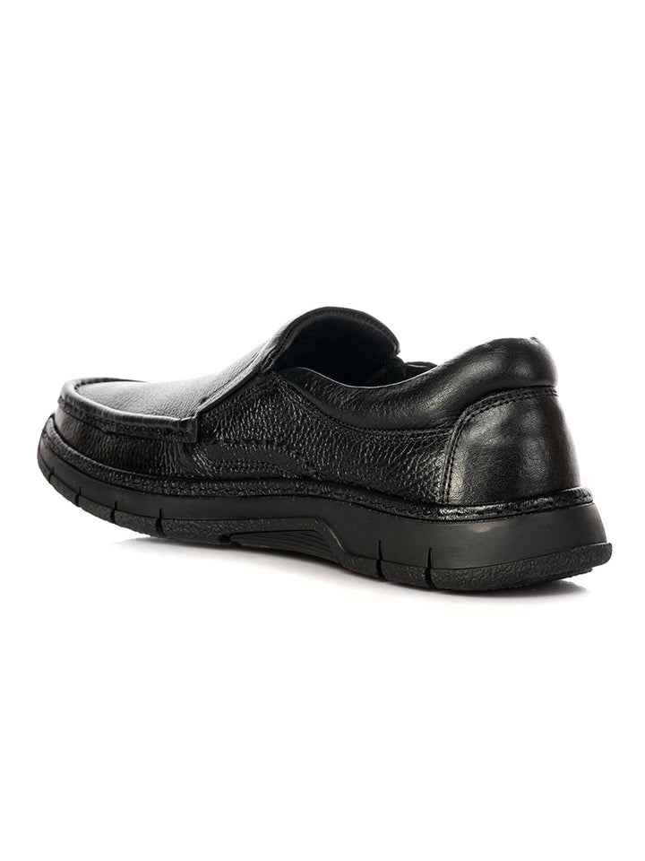 KHADIM British Walkers Black Leather Slip On Formal Shoe for Men