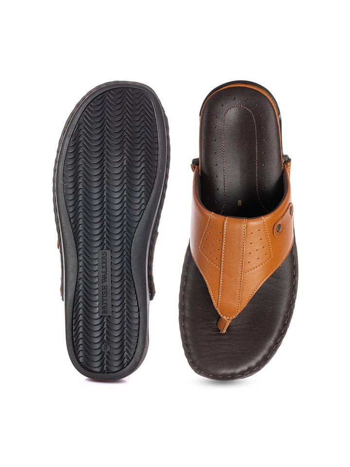 KHADIM British Walkers Leather Casual Flip Flops for Men