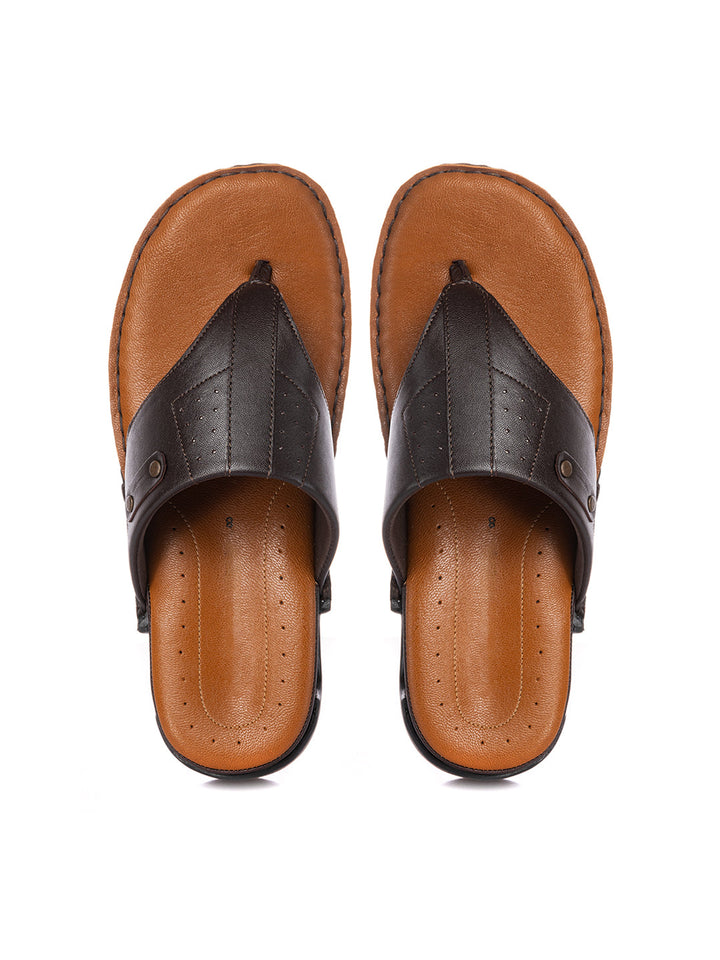 KHADIM British Walkers Leather Casual Flip Flops for Men